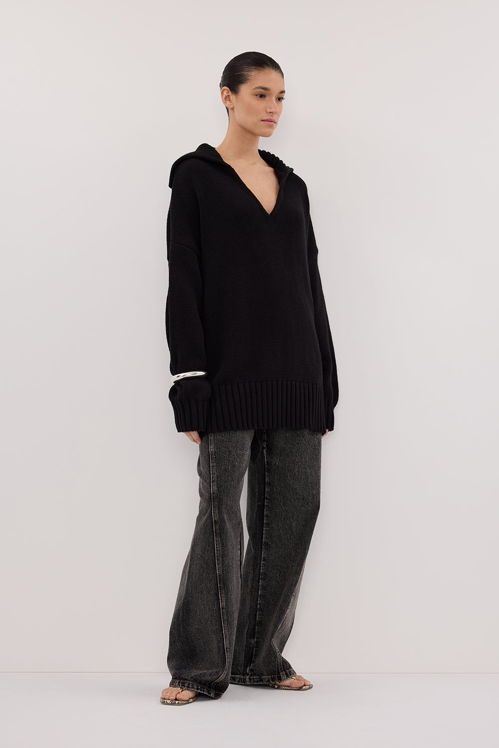 FRANKIE BLACK SAILOR JUMPER Clothing DISSH Boutiques 