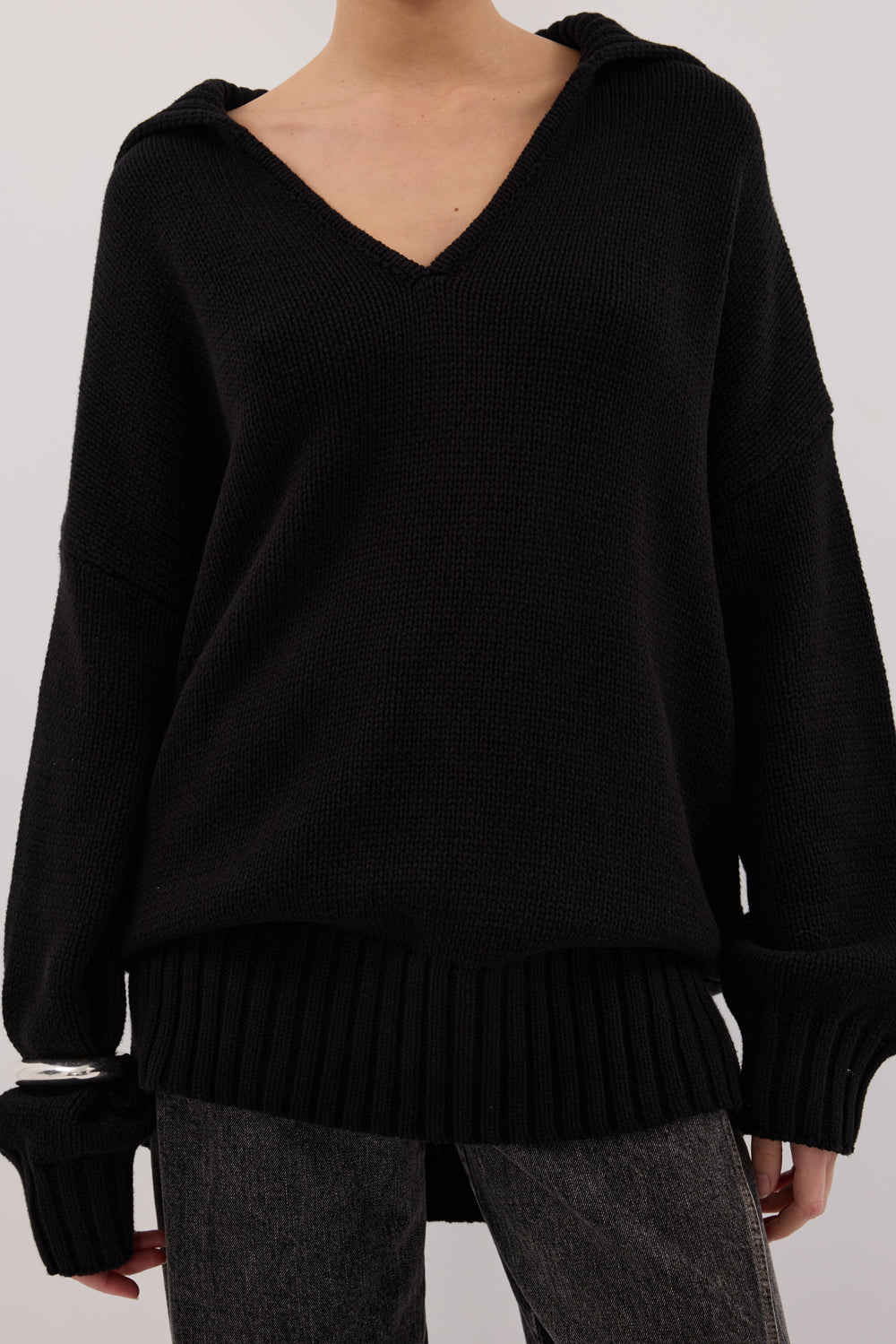 FRANKIE BLACK SAILOR JUMPER Clothing DISSH Boutiques 