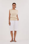 SUE CLAY SLEEVELESS KNIT TOP