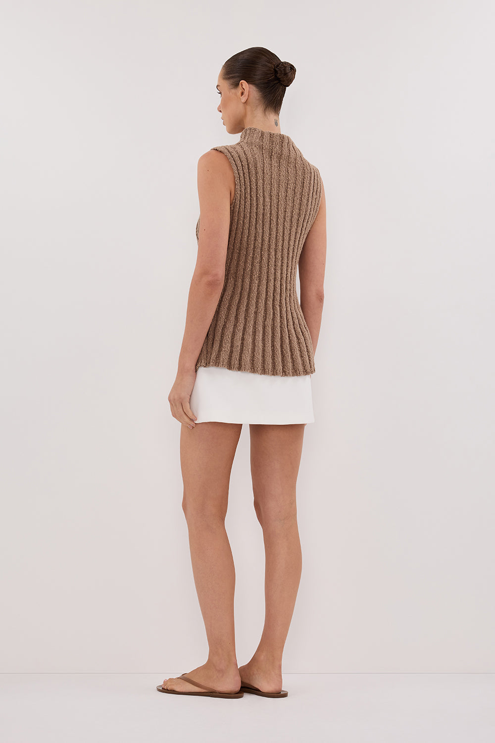 VERO TAN KNIT TOP Clothing DISSH Boutiques 