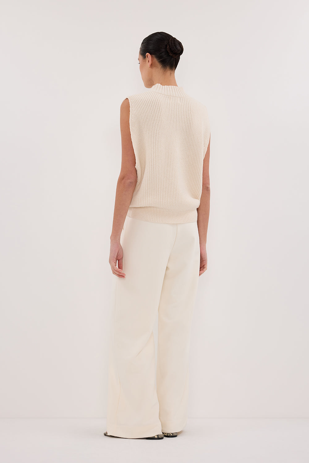 ARO CREAM KNIT TOP Clothing DISSH Boutiques 
