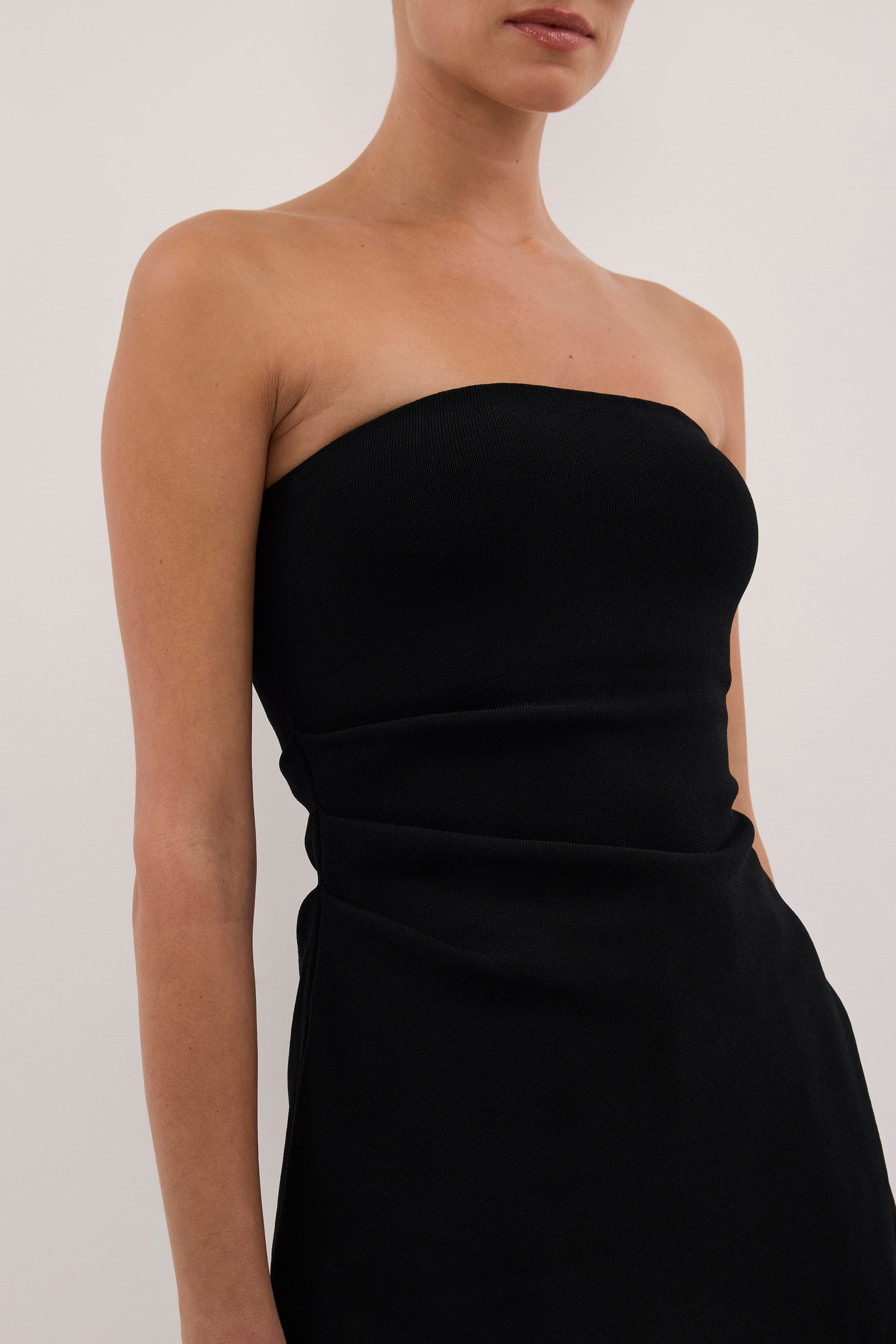 LUKE BLACK LONGLINE BANDEAU TOP