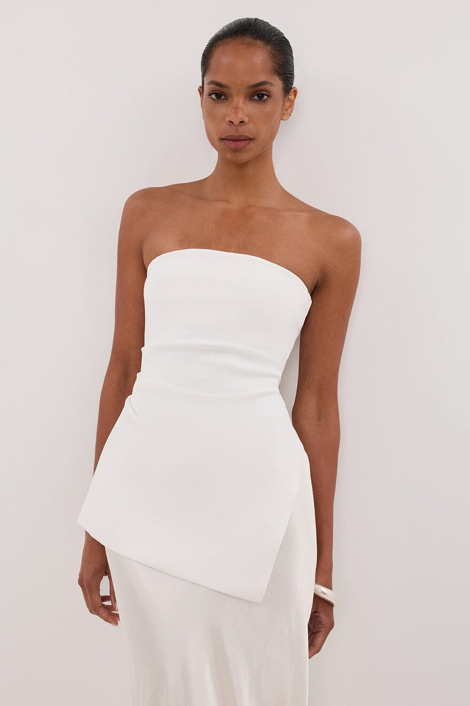 LUKE OFF WHITE LONGLINE BANDEAU TOP Clothing DISSH Boutiques XS OFF WHITE 