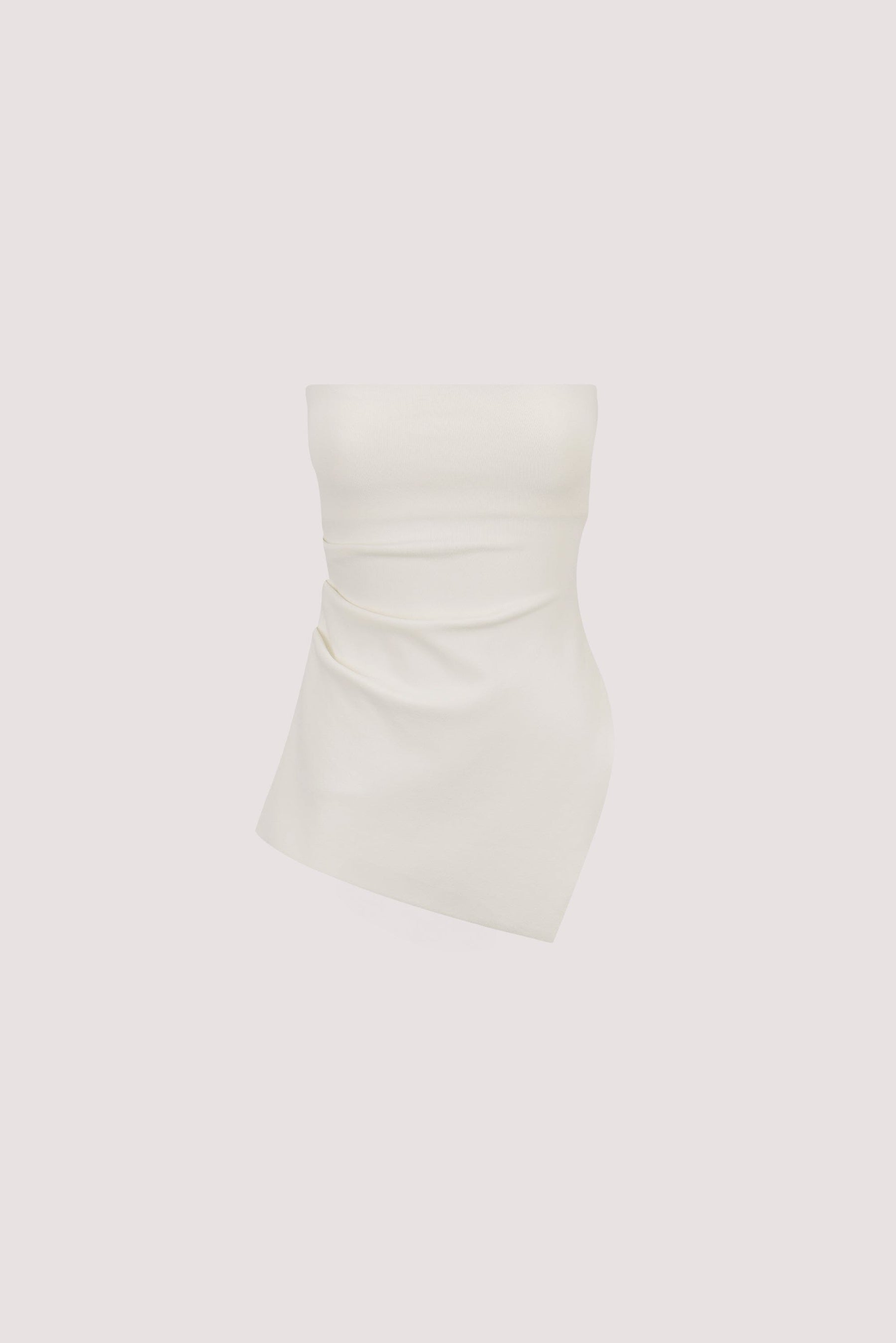 LUKE OFF WHITE LONGLINE BANDEAU TOP Clothing DISSH Boutiques 