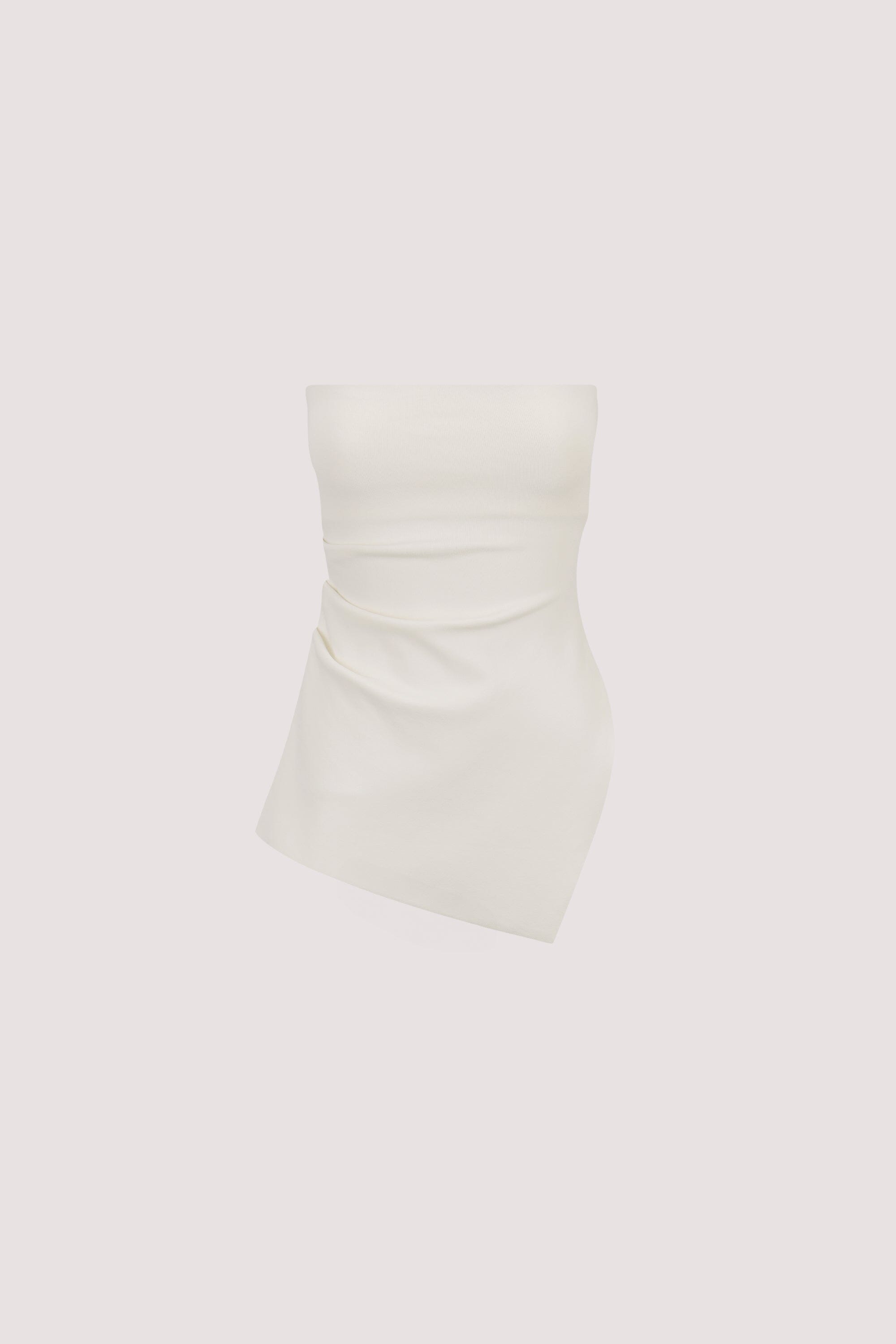 LUKE OFF WHITE LONGLINE BANDEAU TOP Clothing DISSH Boutiques 