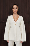 SCOUT CREAM LONG SLEEVE KNIT TOP
