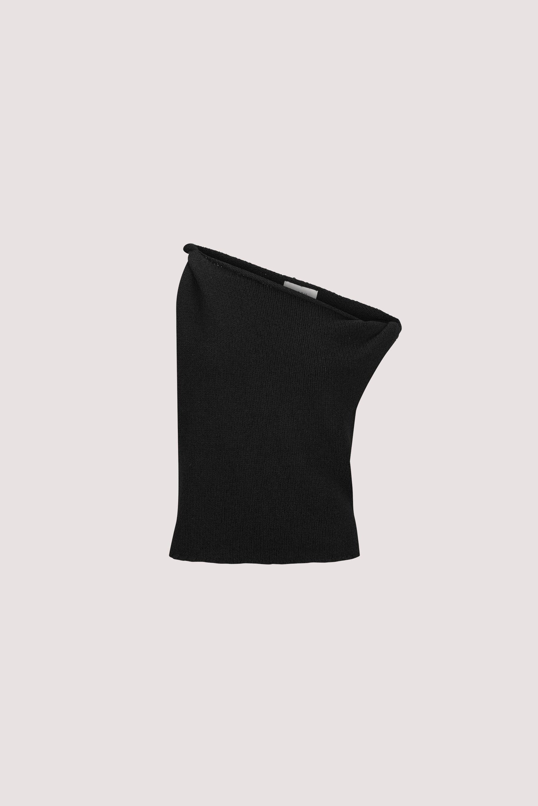 KARA BLACK ASYM KNIT TOP Clothing DISSH Boutiques 