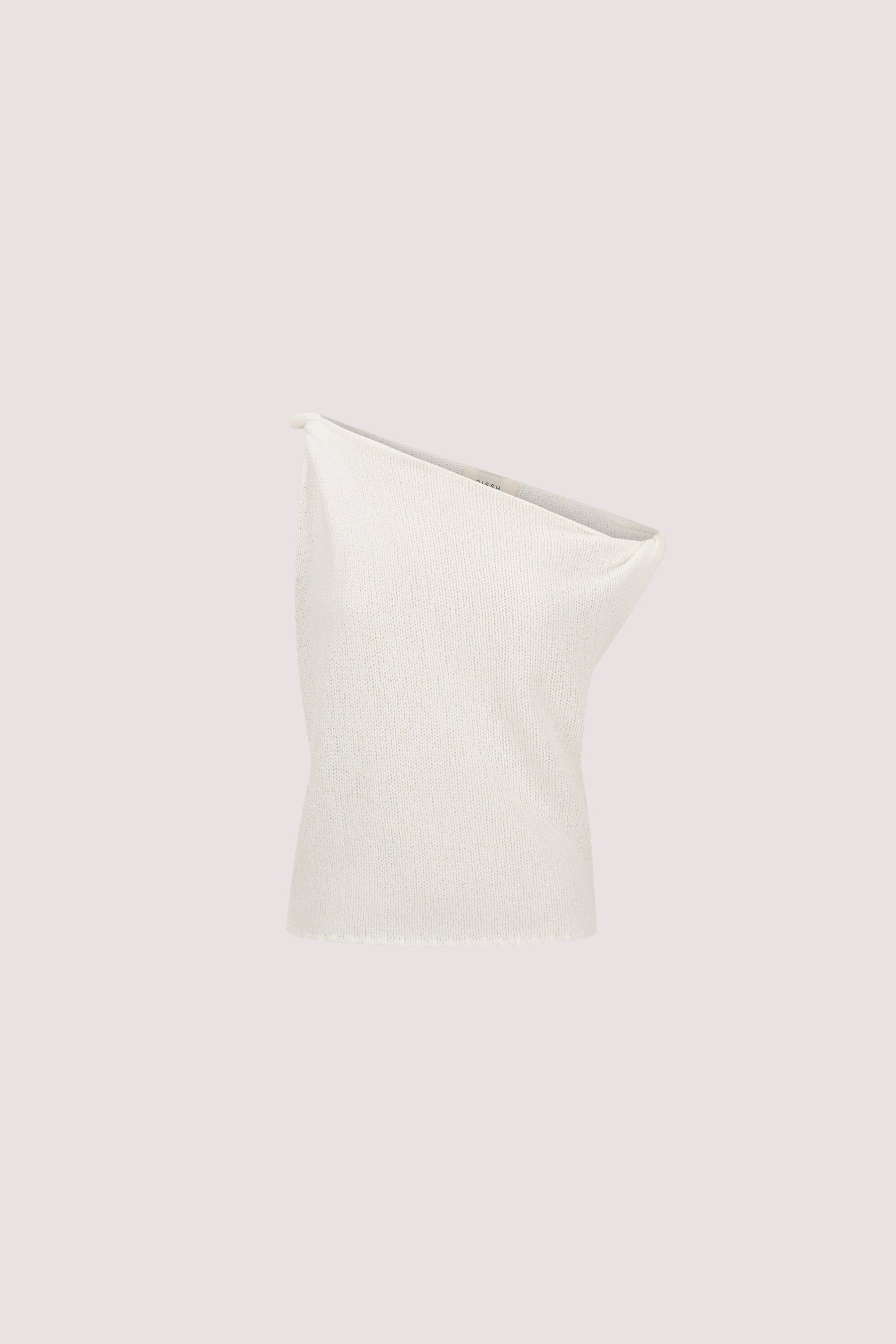 KARA OFF WHITE ASYM KNIT TOP Clothing DISSH Boutiques 