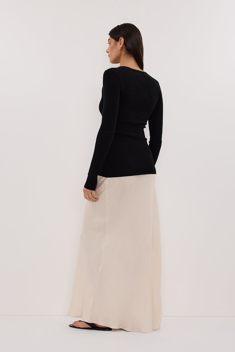 AMBER BLACK SLEEVED KNIT CARDIGAN Clothing DISSH Boutiques 