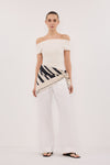 ASTRID PLASTER OFF SHOULDER KNIT TOP