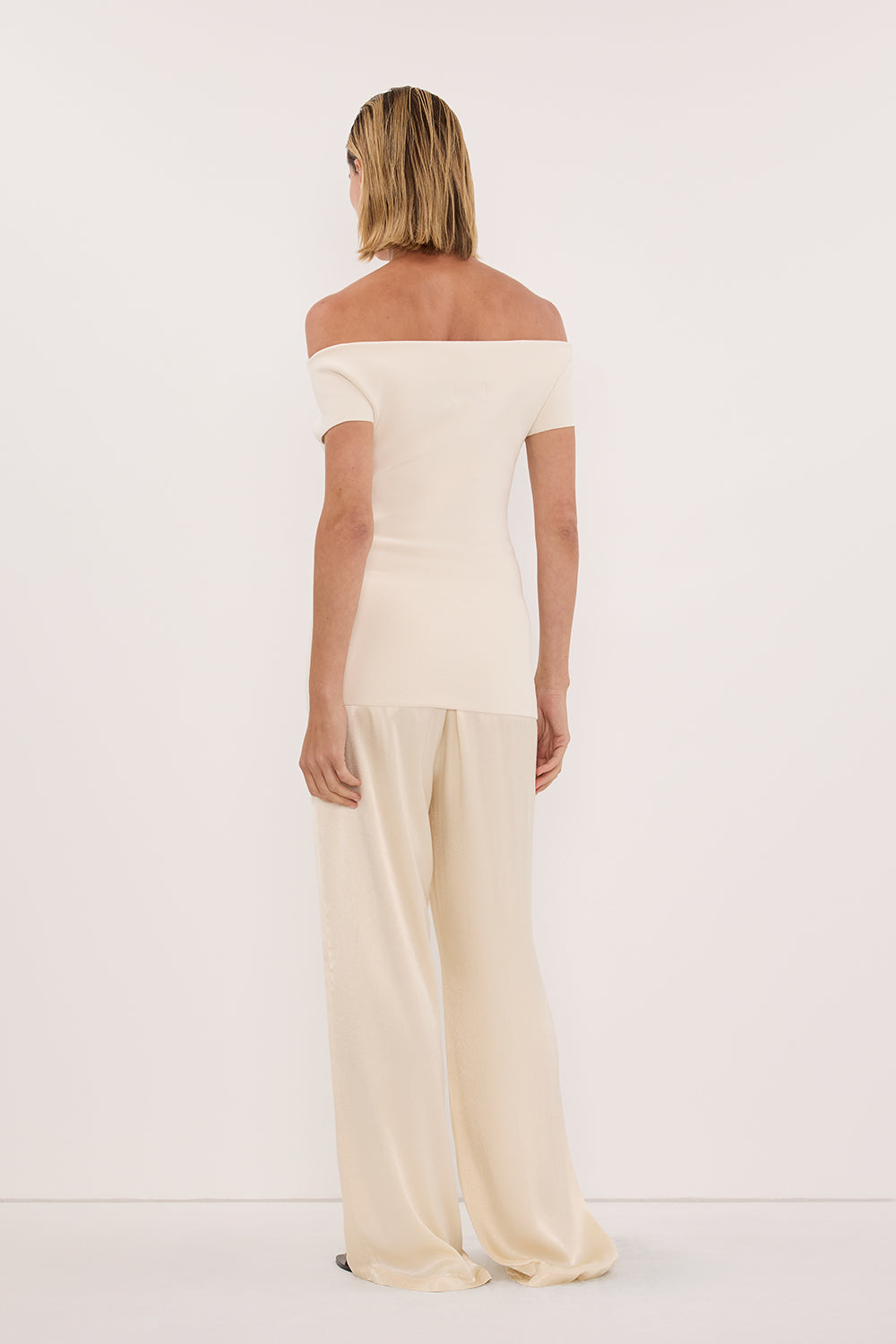 ASTRID PLASTER OFF SHOULDER KNIT TOP