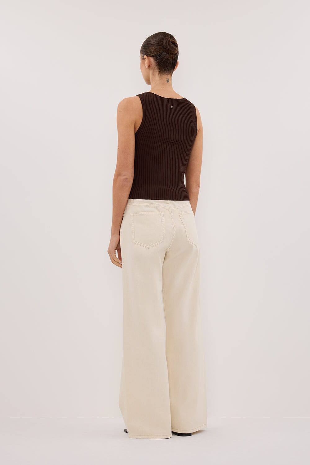 SIERRA BITTER CHOC KNIT TOP Clothing DISSH Boutiques 
