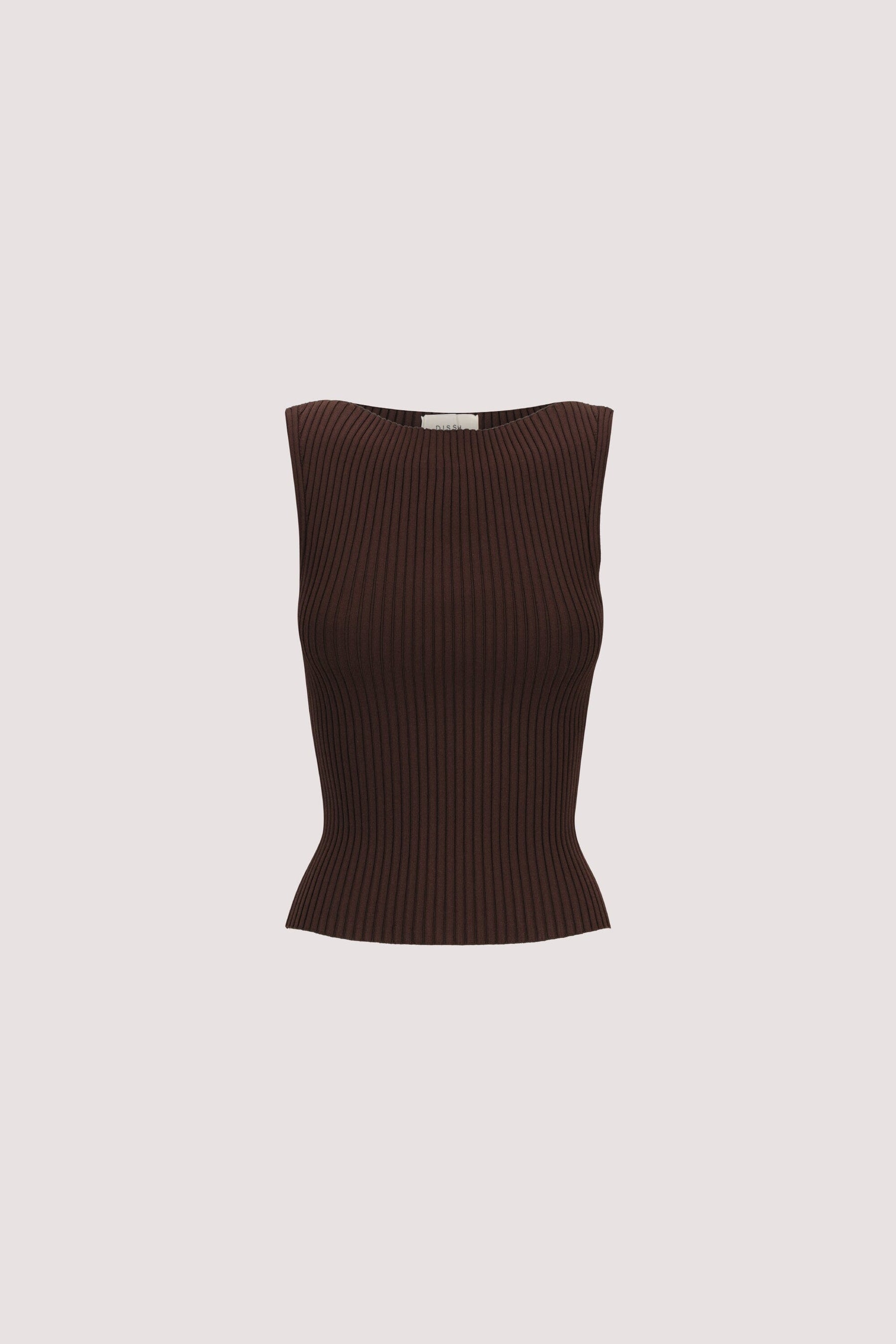 SIERRA BITTER CHOC KNIT TOP Clothing DISSH Boutiques 