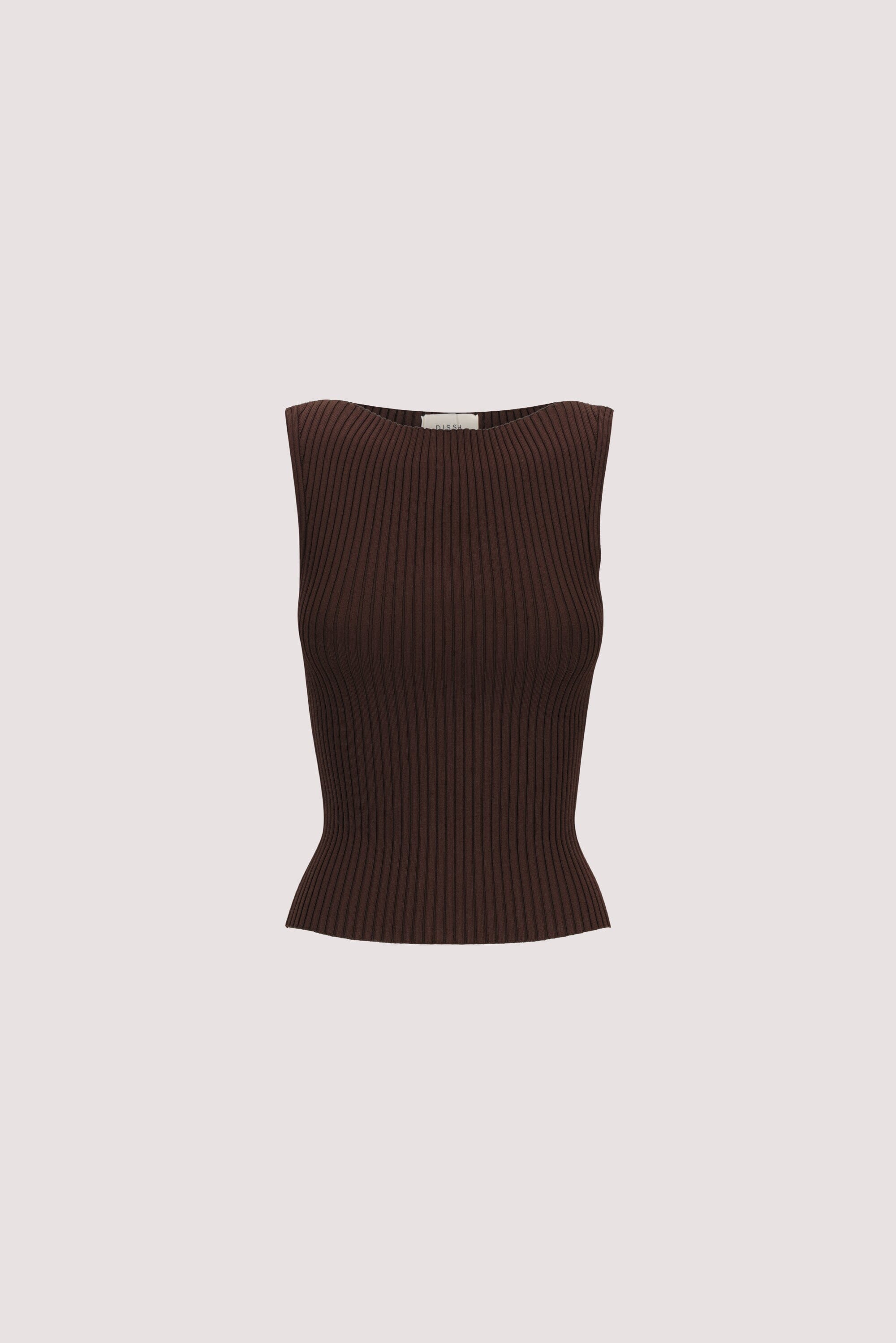 SIERRA BITTER CHOC KNIT TOP Clothing DISSH Boutiques 