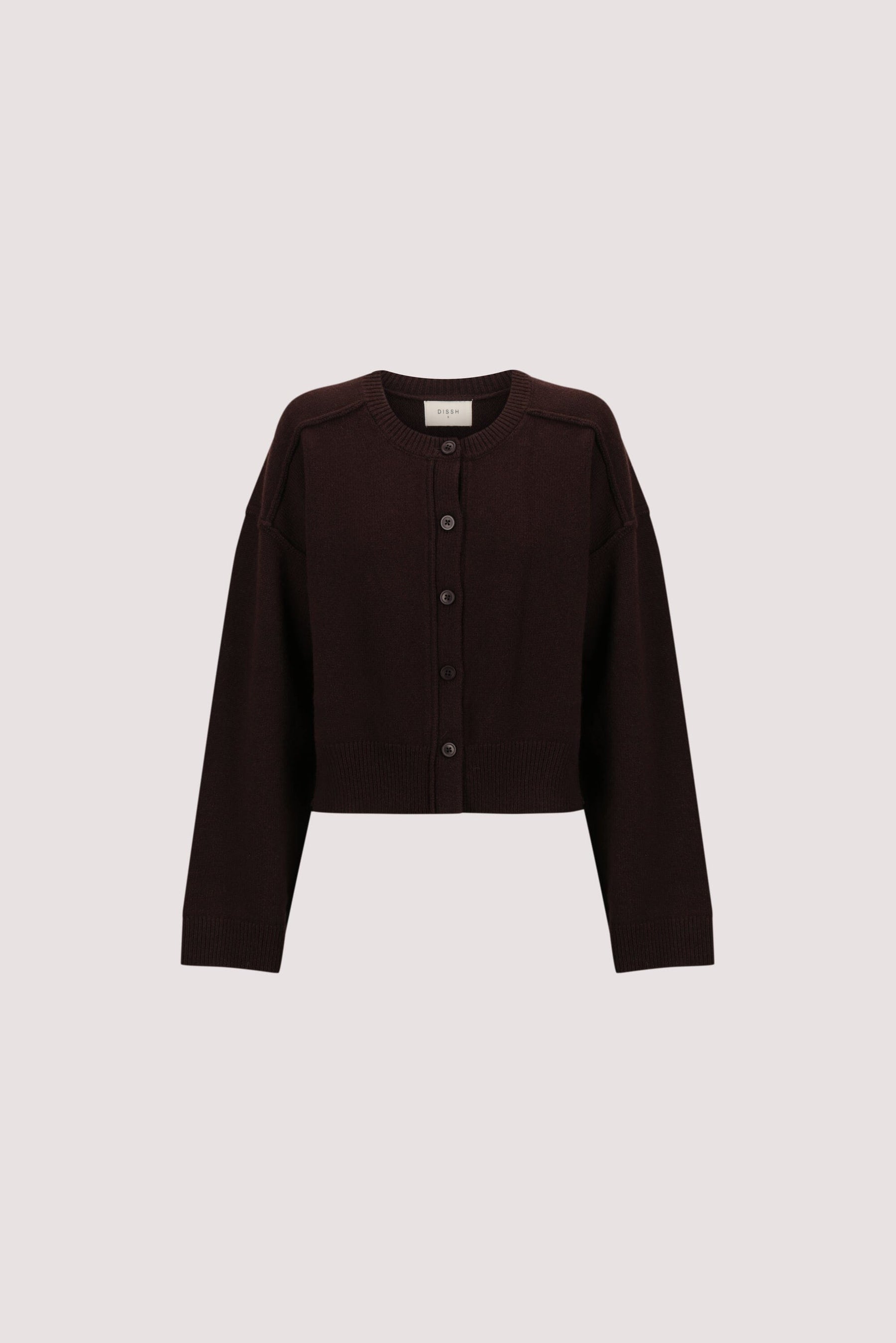 PAIGE CHOC WOOL KNIT CARDIGAN Clothing DISSH Boutiques 