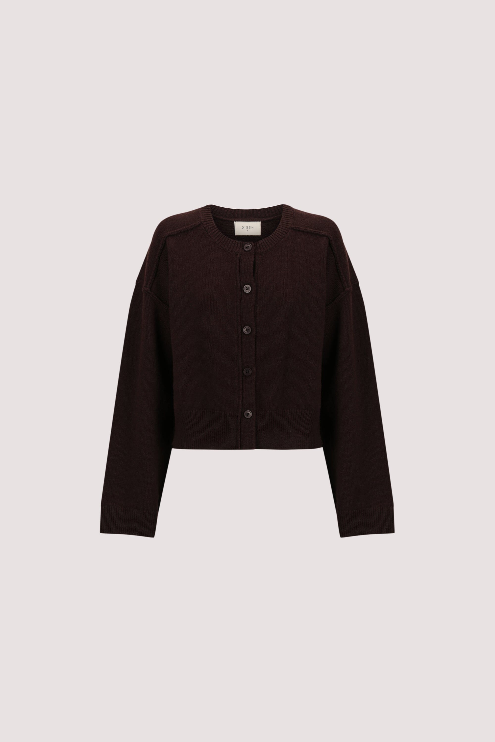 PAIGE CHOC WOOL KNIT CARDIGAN Clothing DISSH Boutiques 