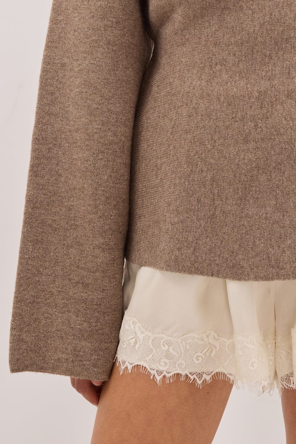 LANIE CHOC LONG SLEEVE KNIT TOP