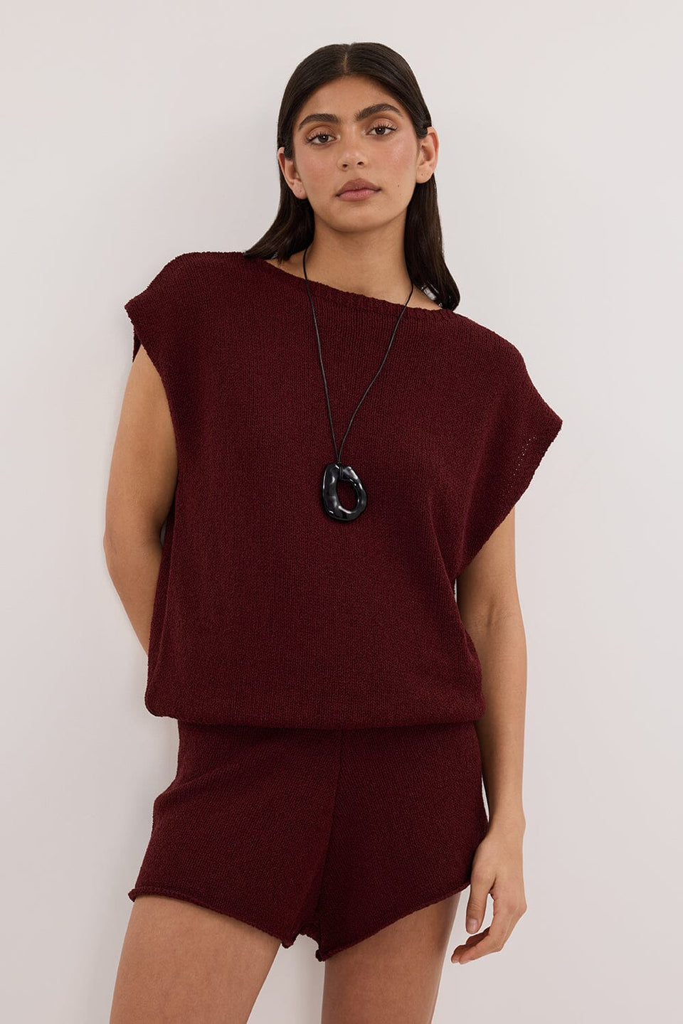 ASPEN SANGRIA KNIT TOP Clothing DISSH Boutiques 