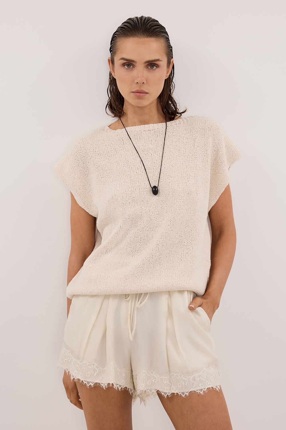 ASPEN SANDSTONE KNIT TOP Clothing DISSH Boutiques 