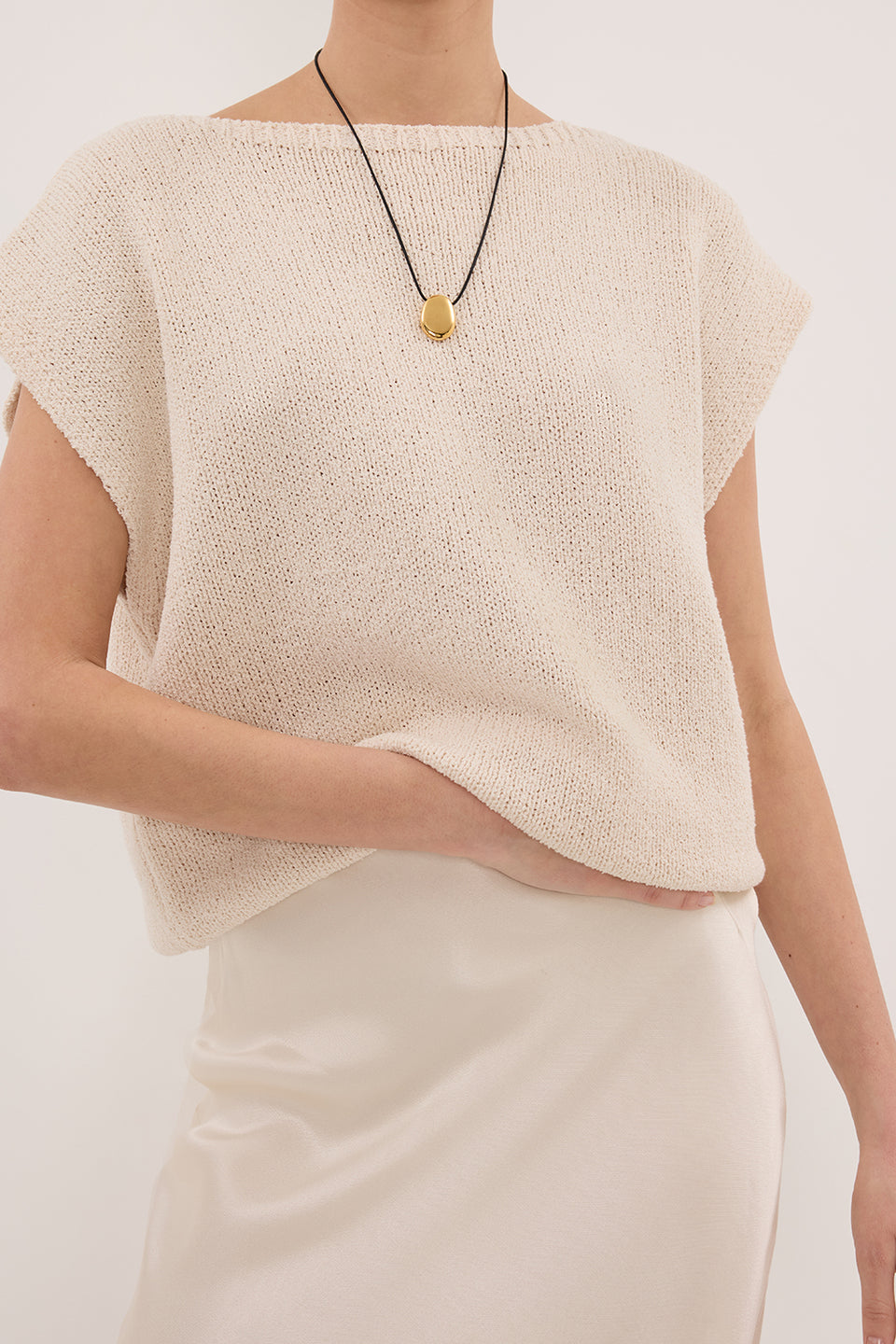 ASPEN SANDSTONE KNIT TOP Clothing DISSH Boutiques 