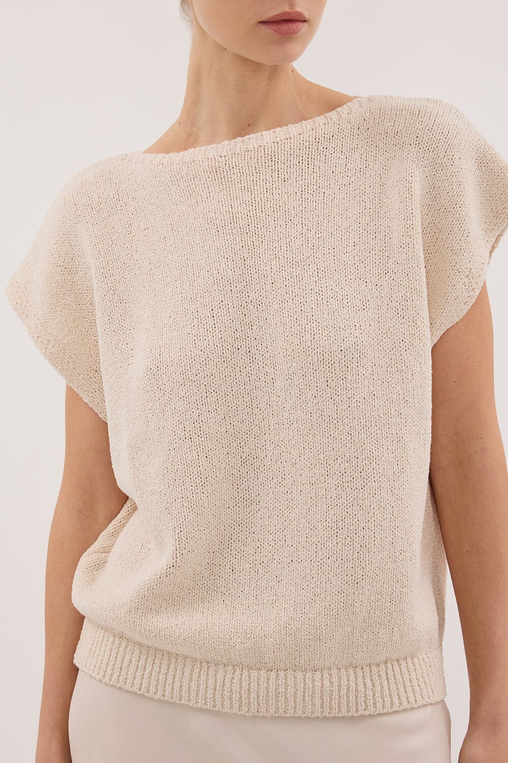 ASPEN SANDSTONE KNIT TOP Clothing DISSH Boutiques 