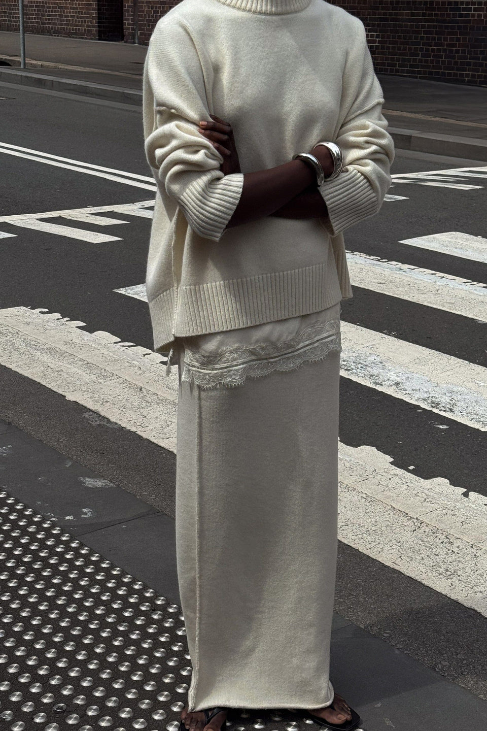 PAIGE CREAM WOOL KNIT JUMPER Clothing DISSH Boutiques 