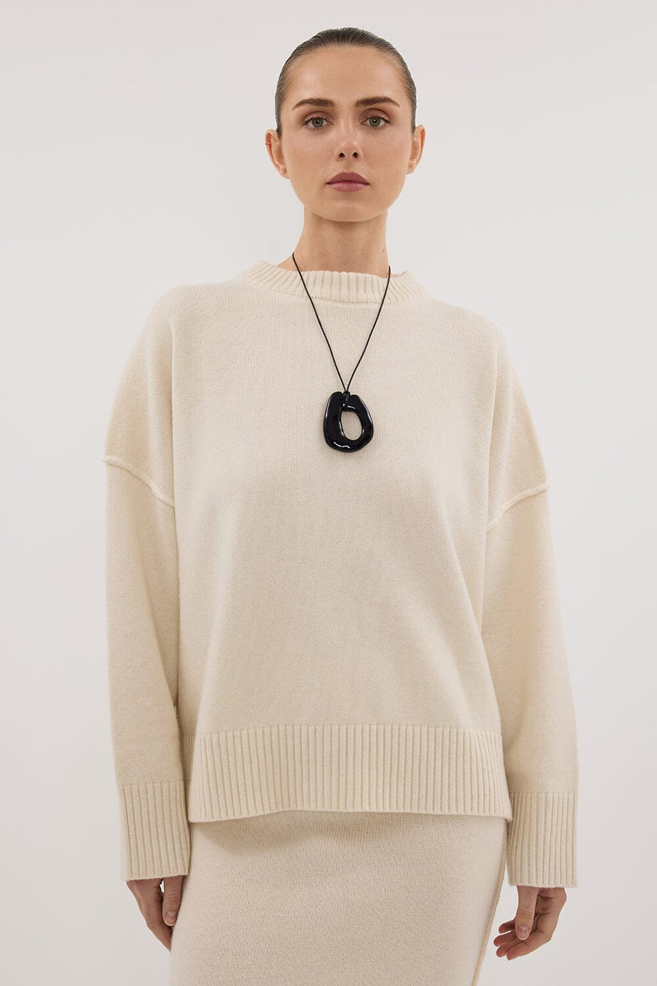 PAIGE CREAM WOOL KNIT JUMPER Clothing DISSH Boutiques 