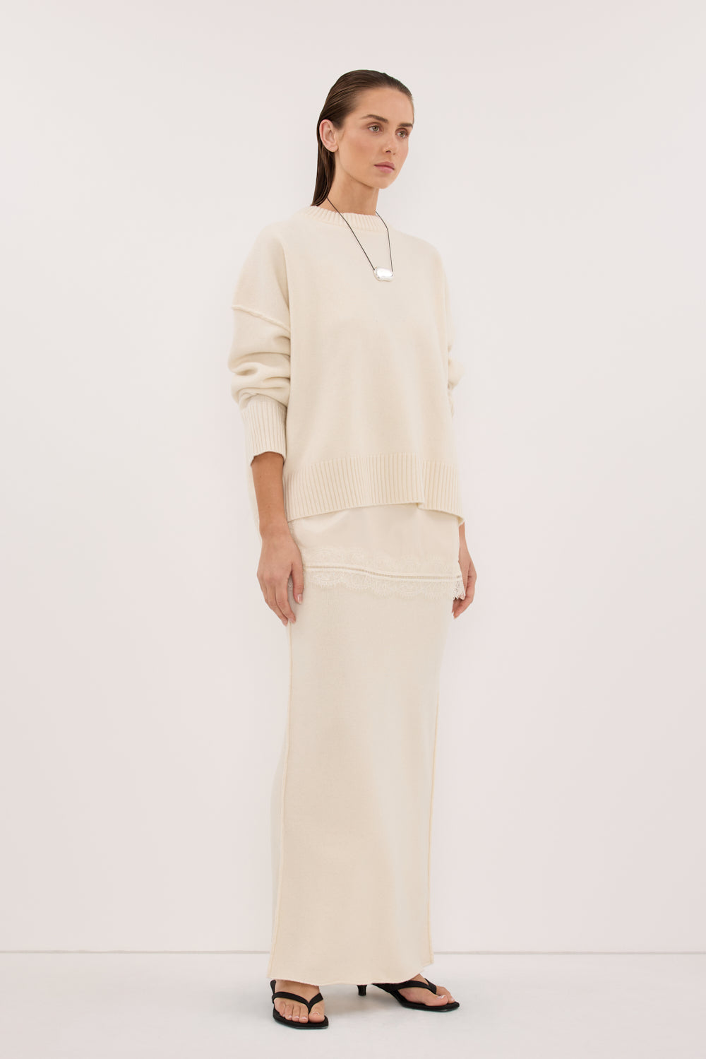 PAIGE CREAM WOOL KNIT JUMPER Clothing DISSH Boutiques 