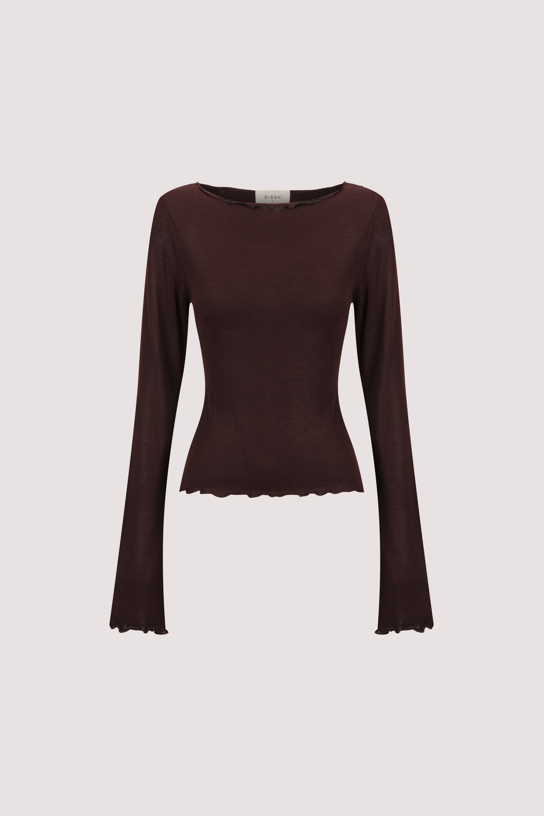 BLAKE PLUM LONG SLEEVE BOAT NECK KNIT TOP Clothing DISSH Boutiques 