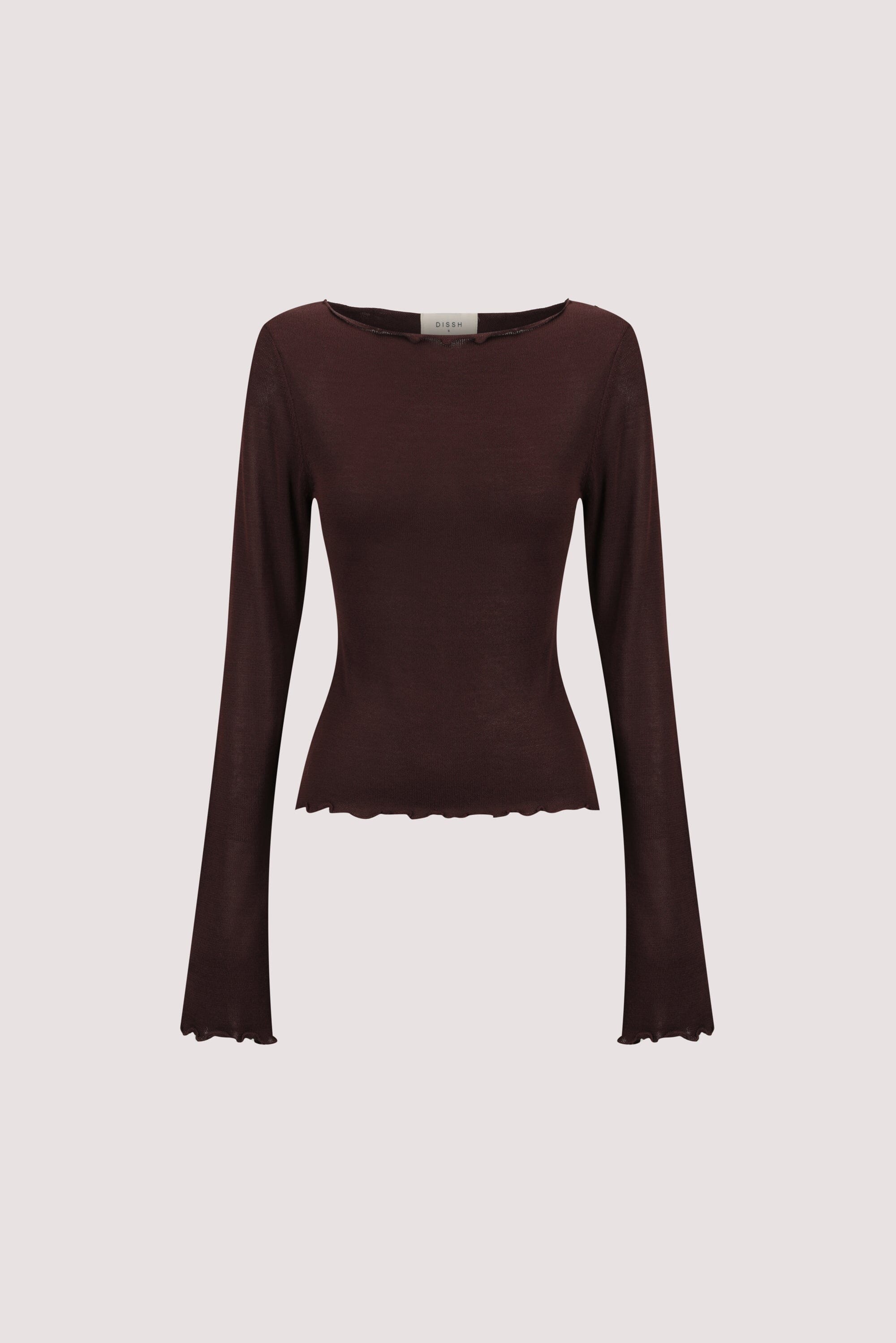 BLAKE PLUM LONG SLEEVE BOAT NECK KNIT TOP Clothing DISSH Boutiques 