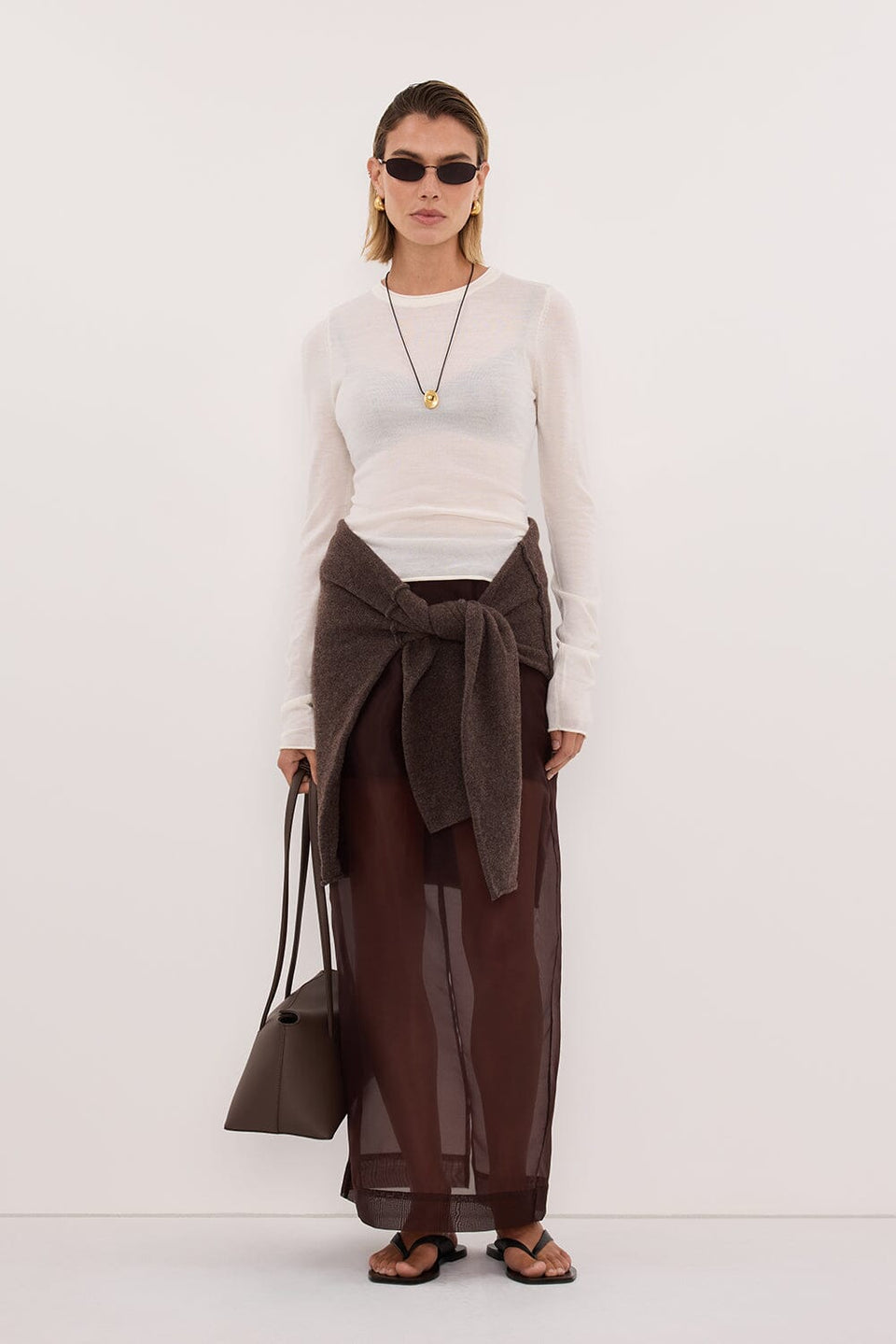 DUKE OFF WHITE LONG SLEEVE MERINO KNIT TOP Clothing DISSH Boutiques XS OFF WHITE 