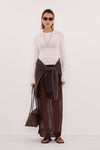 DUKE OFF WHITE LONG SLEEVE MERINO KNIT TOP