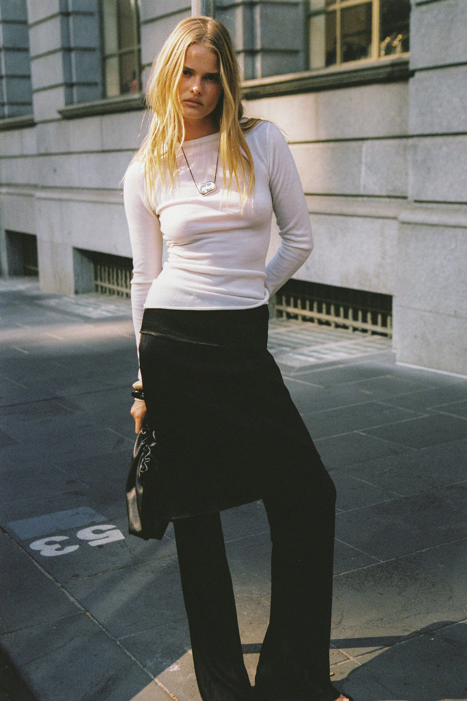 IVY OFF WHITE MERINO LONG SLEEVE TOP Clothing DISSH Boutiques 