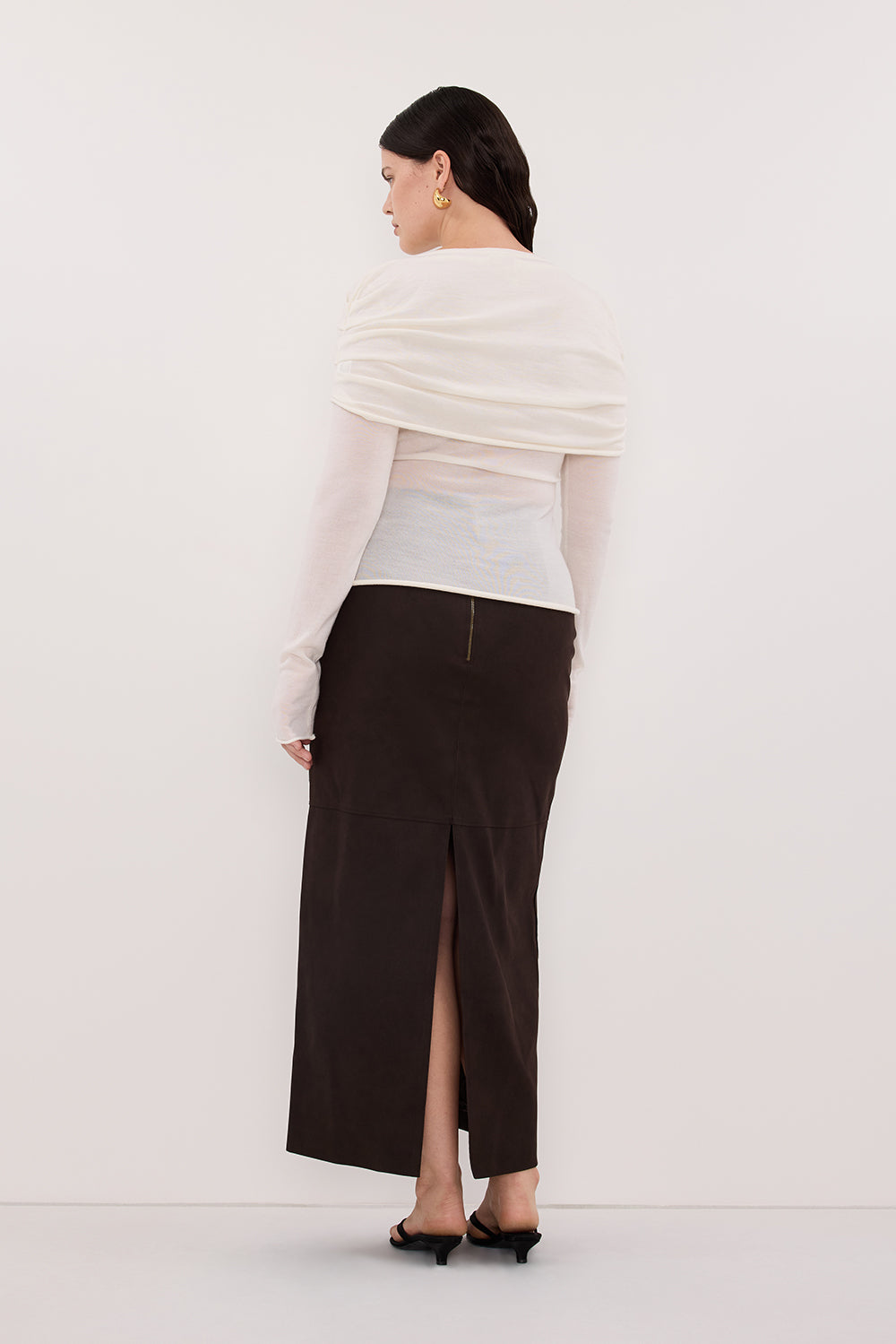 IVY OFF WHITE MERINO LONG SLEEVE TOP Clothing DISSH Boutiques 