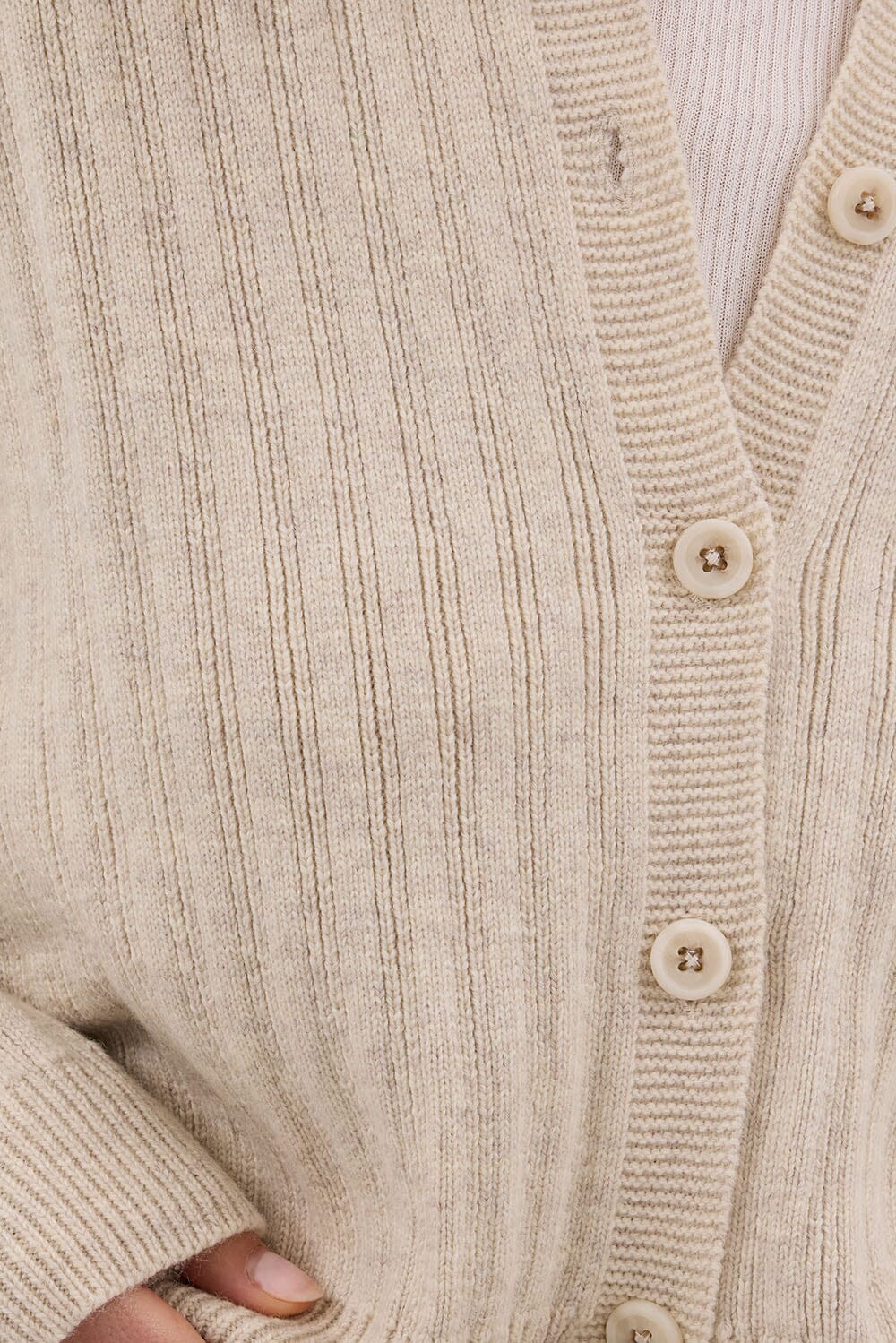 DAHLIA CHALK KNIT CARDIGAN Clothing DISSH Boutiques 