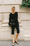 MARTHA BLACK CINCHED KNIT CARDIGAN