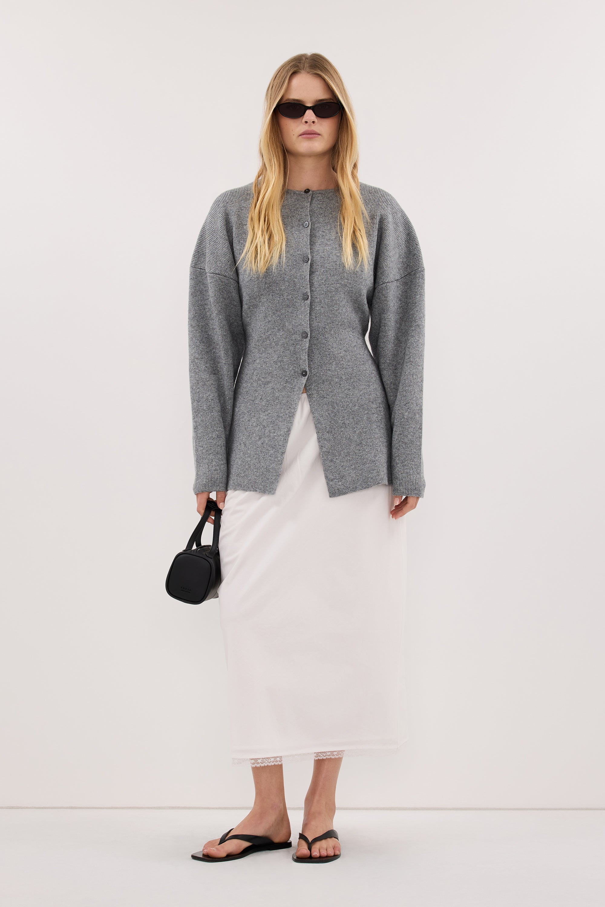 MARTHA GREY MARLE CINCHED CARDIGAN