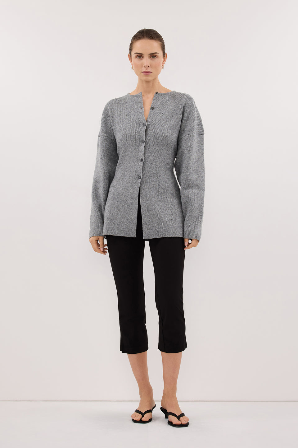 MARTHA GREY MARLE CINCHED CARDIGAN
