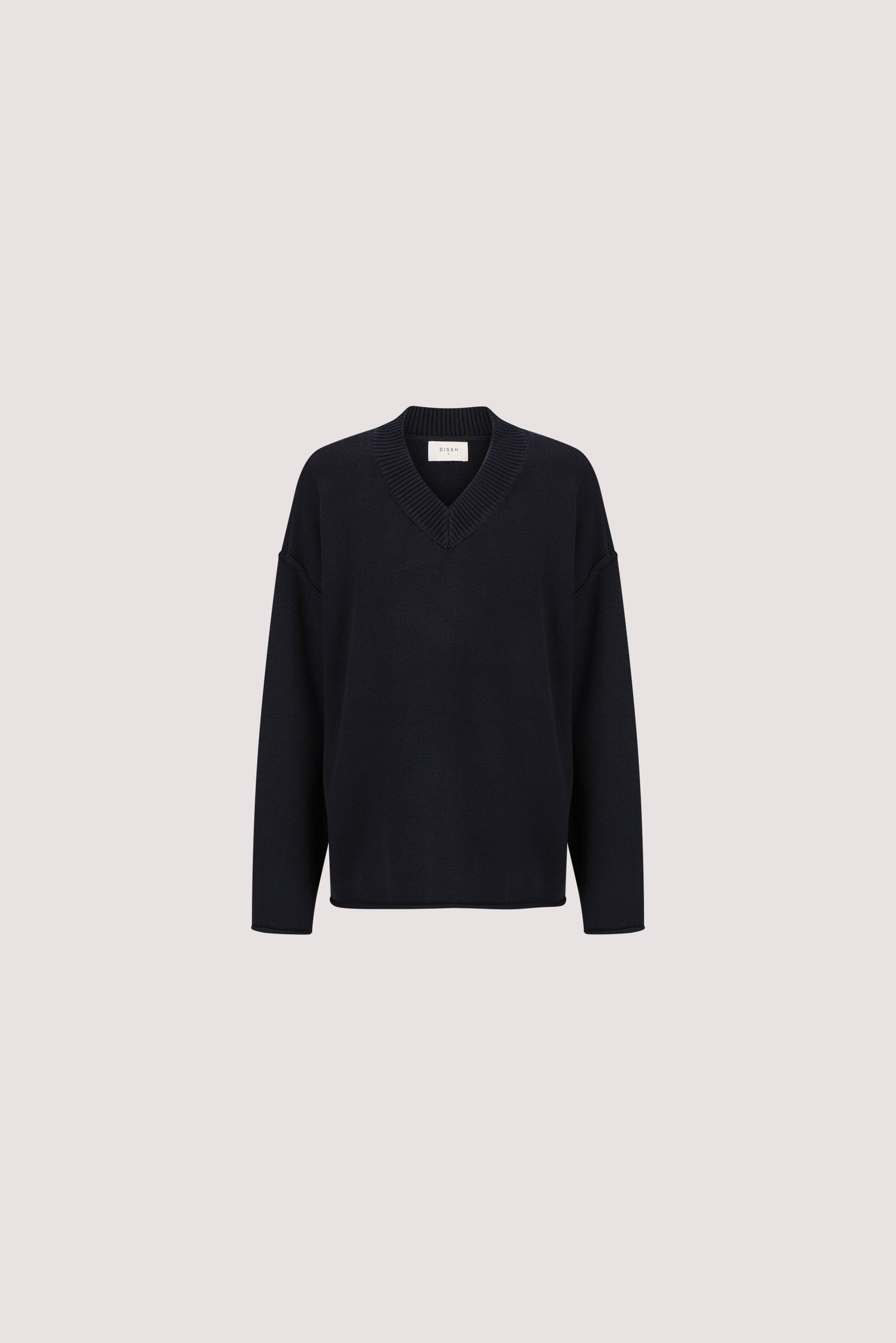 FLINT INK V NECK KNIT JUMPER