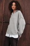 FLINT SILVER V NECK KNIT JUMPER