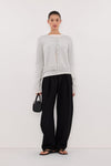LISE SILVER LIGHT KNIT CARDIGAN