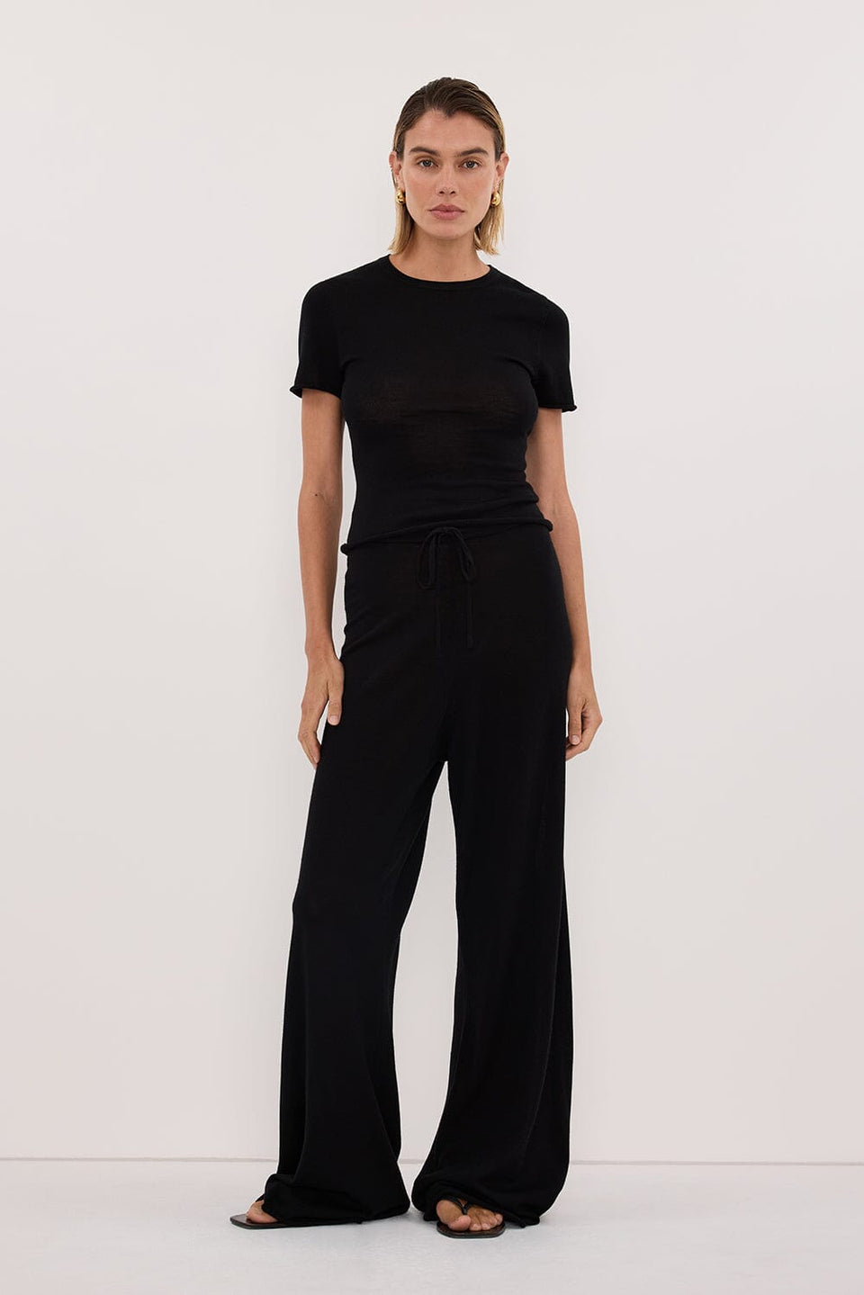 DUKE BLACK MERINO KNIT BABY TEE
