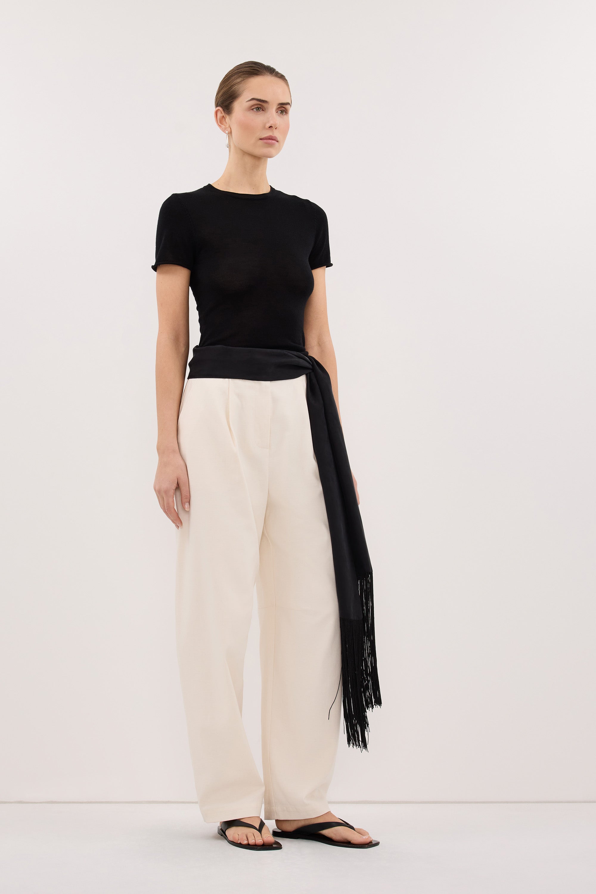 DUKE BLACK MERINO KNIT BABY TEE