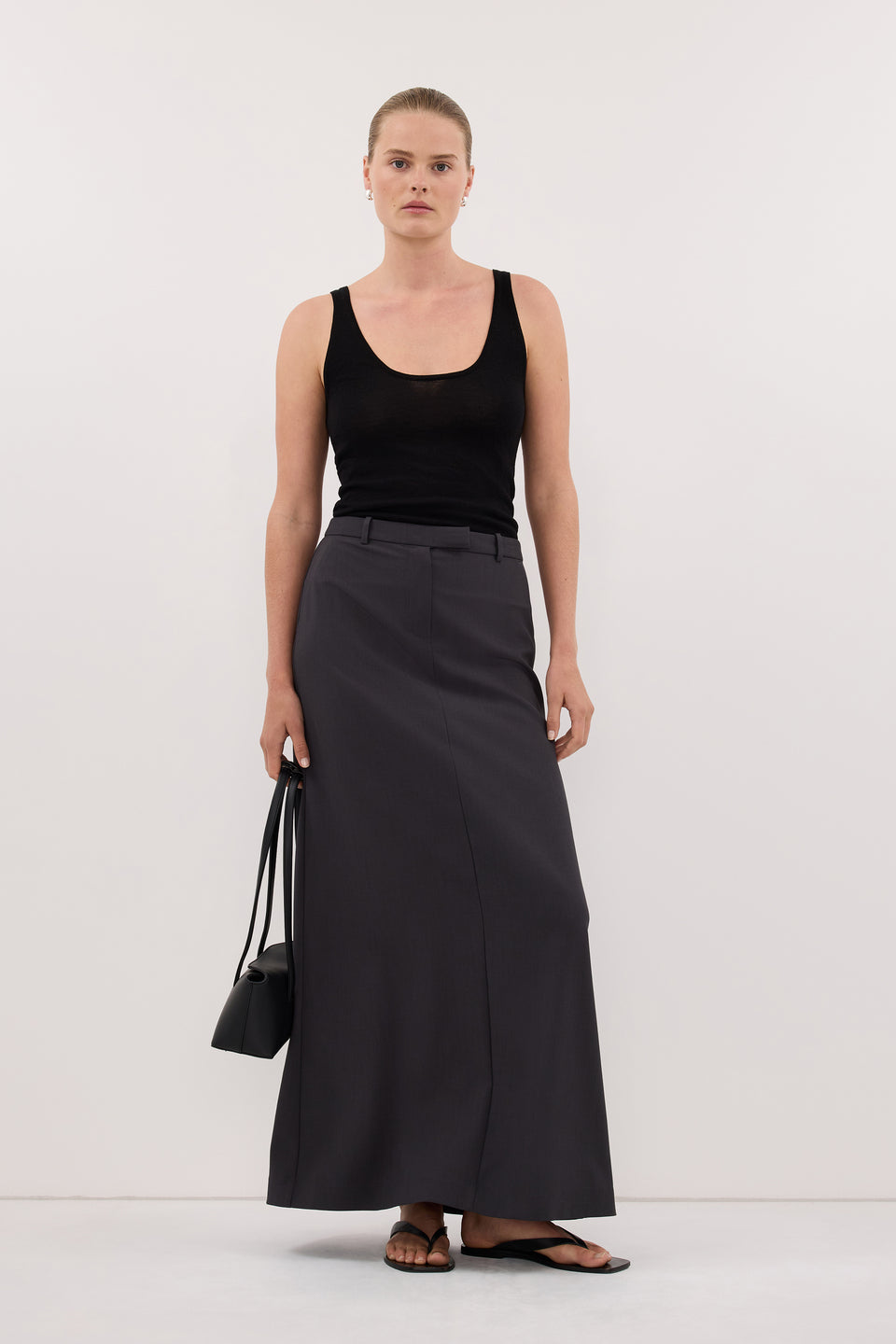 DUKE BLACK MERINO KNIT TANK