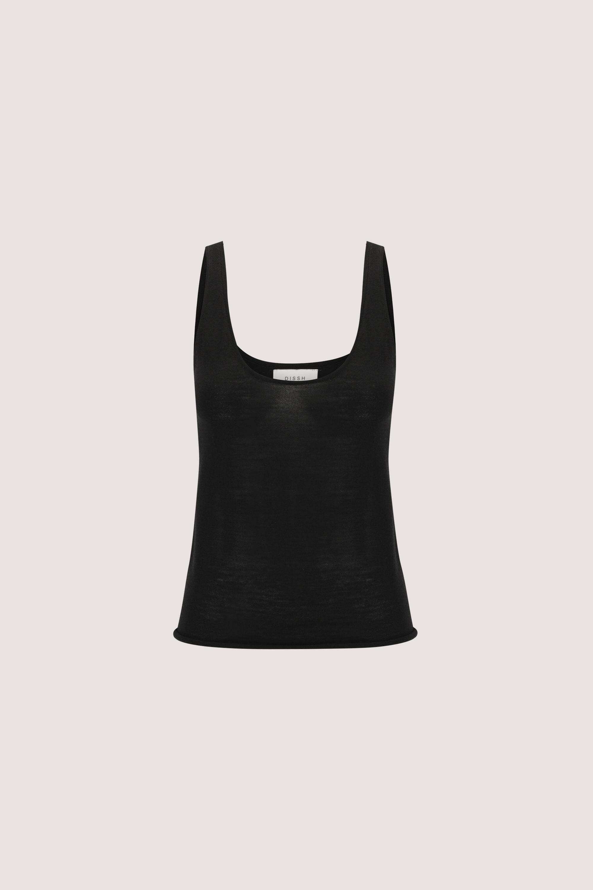 DUKE BLACK MERINO KNIT TANK