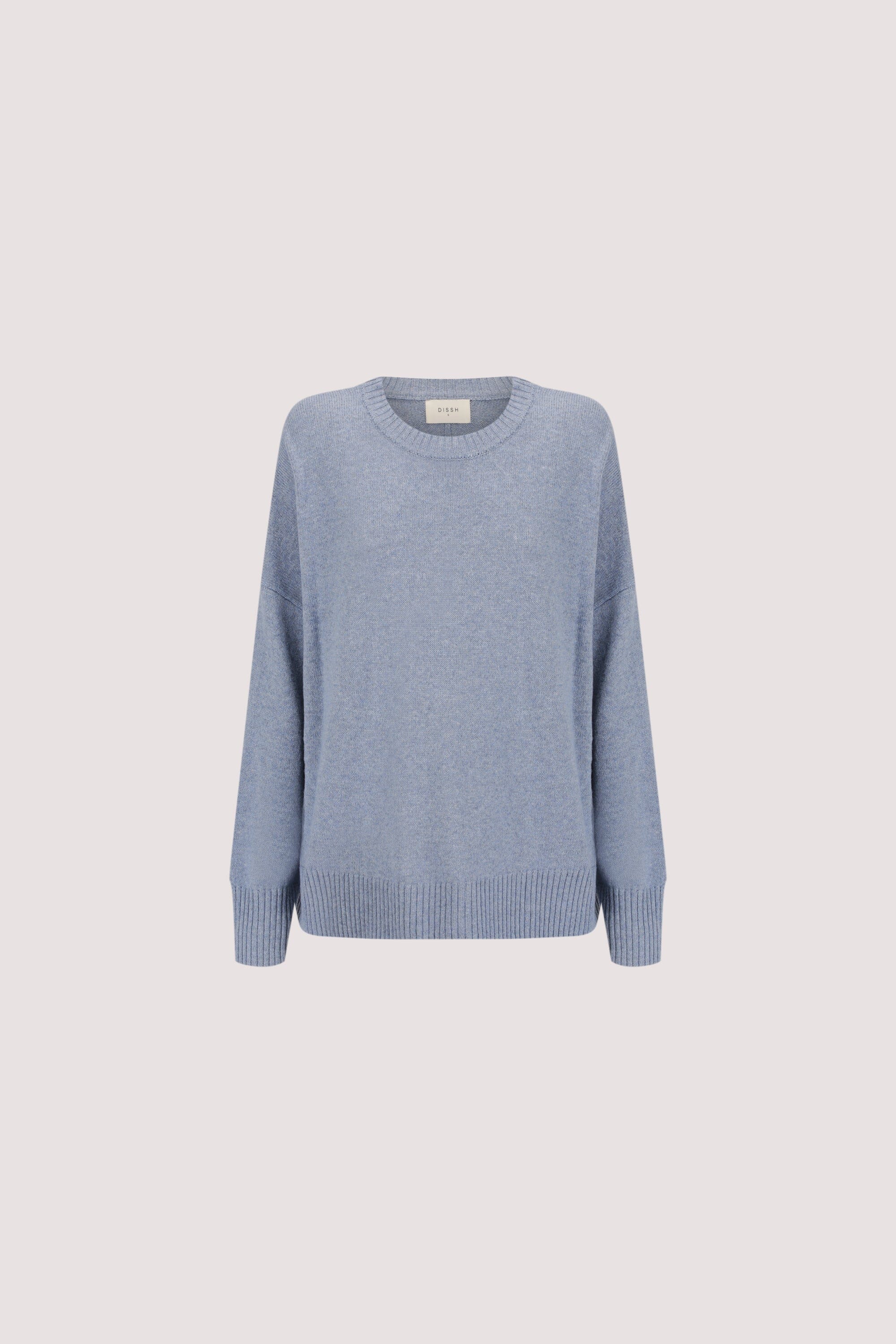 BELLA SKY BLUE CREW NECK KNIT JUMPER