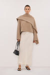 ANDIE OAT SCARF KNIT SWEATER