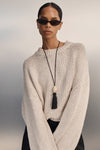 ROSA CHALK CROPPED KNIT JUMPER