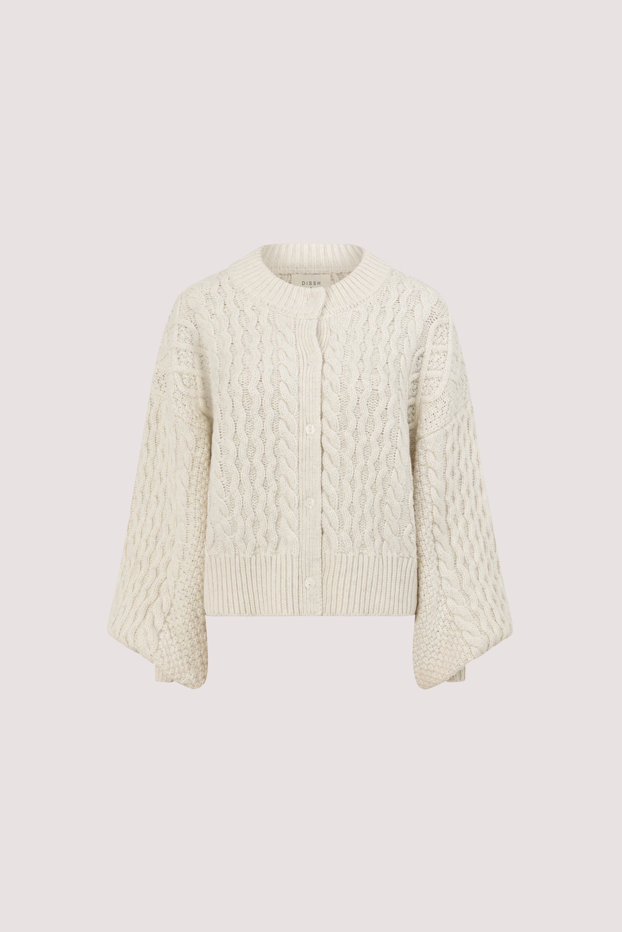 CARMEN IVORY CABLE KNIT CARDIGAN