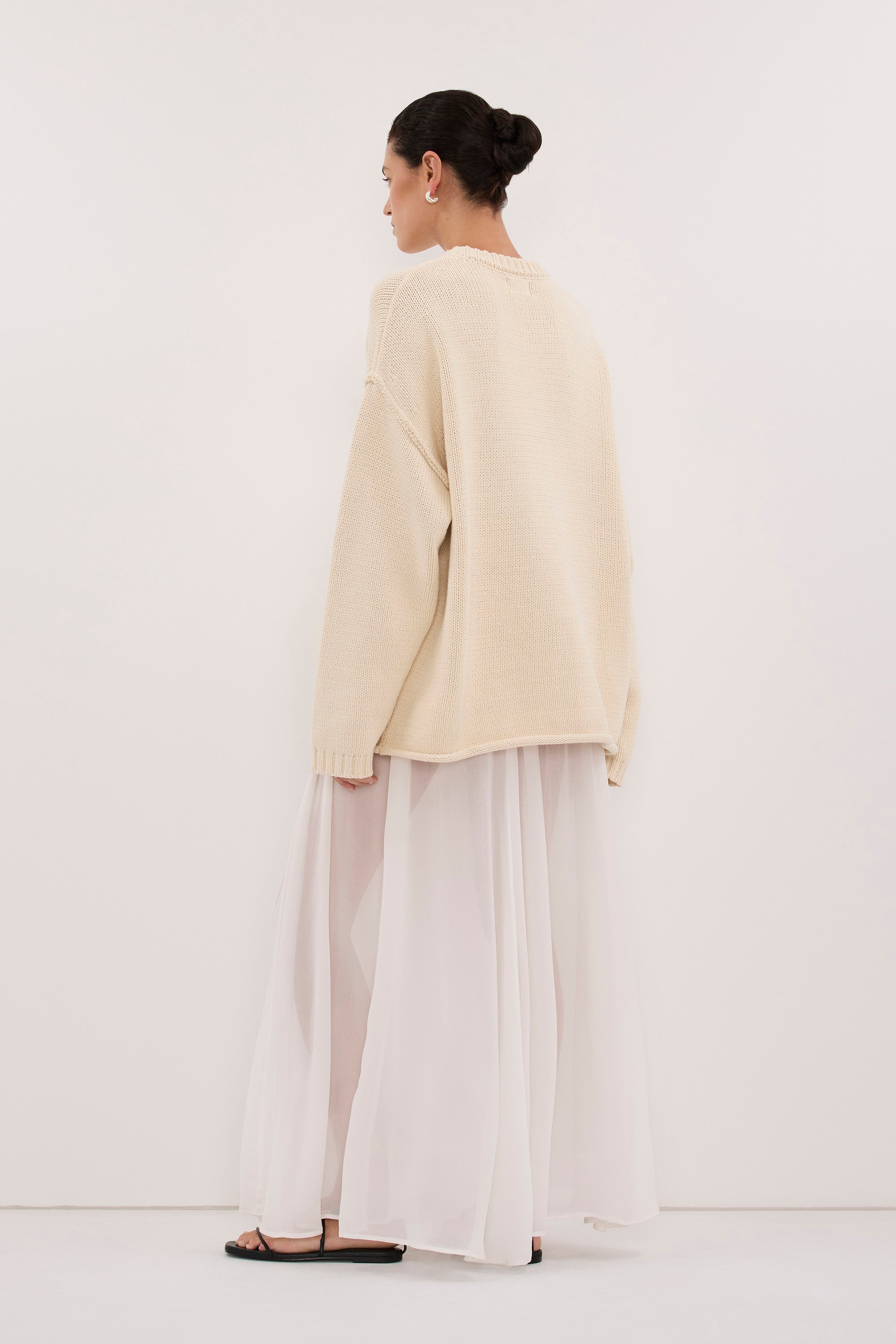 JETT STRAW LONGLINE KNIT JUMPER